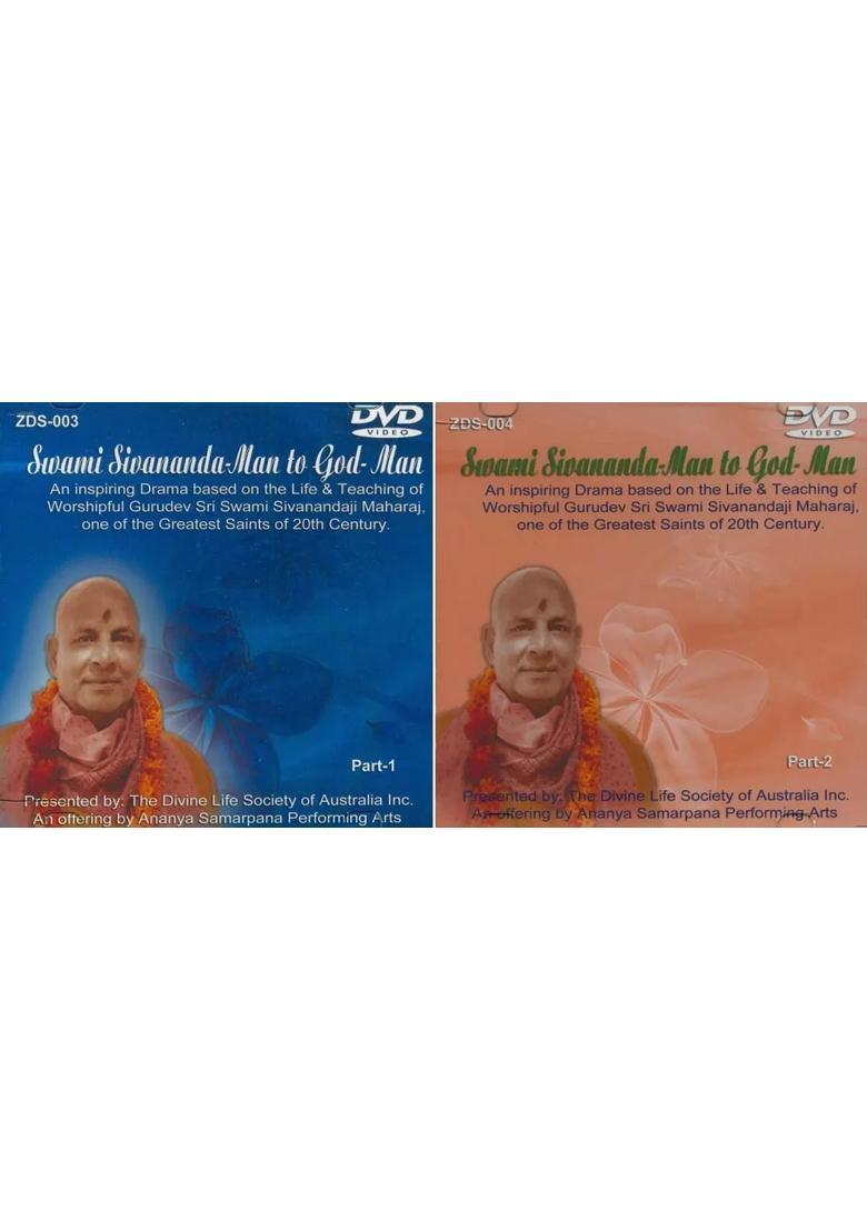 Swami Sivananda-Man to God-Man (Set of 2 DVDs) | Sri Swami Sivananda The Divine Life Society - Indya