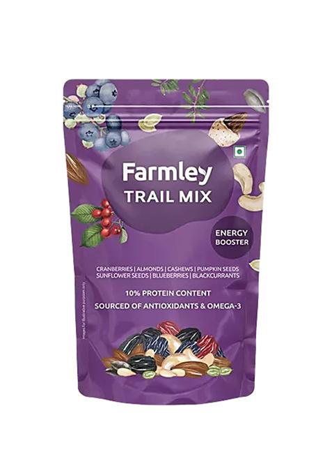 Trail Mix Dry Fruits And Nuts - Almonds, Cashews, Cranberries, Black Currant, Blueberry, Pumpkin Seeds, Sunflower Seeds - 200 G