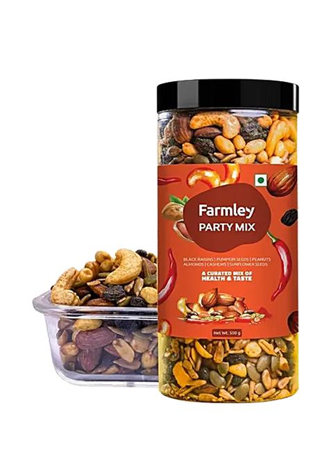 Party Mix - Mixed Nuts, Healthy Snacks Contains Mixed Dry Fruits, Nuts And Seeds - 500 G - Jar