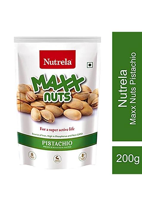 Maxx Nuts Pistachio Premium - Roasted And Salted - 200 G - Pouch