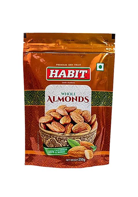 Whole Natural Almonds - 250 G