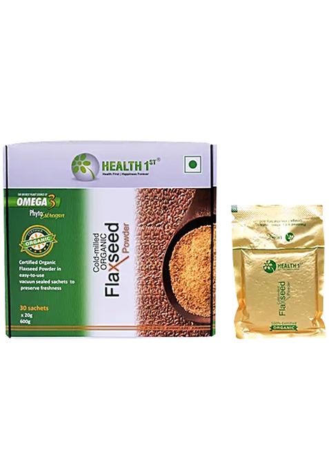 Flaxseed Powder - Cold Milled, Organic - 600 G - Pouch