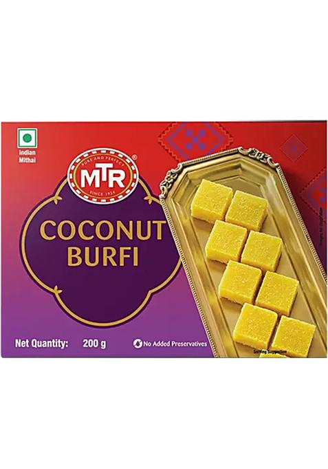 Mtr Kobbari Mittai Coconut Barfi Made With 100 Pure Ghee 200 G