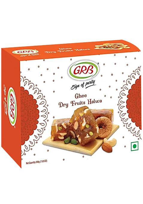 Grb Ghee Dry Fruits Halwa Traditional Delicacysweets Dessert For Celebrations Special Occasions 200 G Box