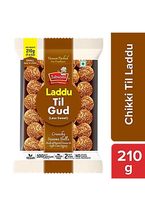 Jabsons Chikki Til Laddu - Sesame Seeds And Jaggery Based Snack, 210 G Vacuum Packed