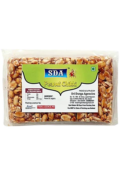 Sda Peanut Chikki - Made With Jaggery, Healthy Snack, Protein Rich, 200 G Pouch