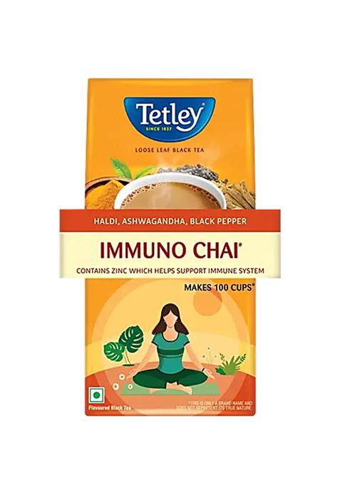 Tetley Immuno Chai Flavoured Black Tea - With Zinc, 200 G