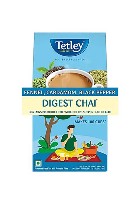 Tetley Digest Chai Flavoured Black Tea - With Prebiotic Fibre, 200 G