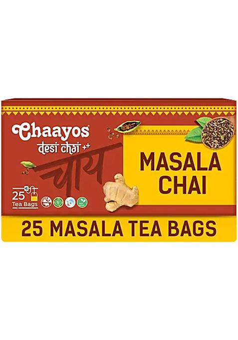 Chaayos Masala Chai Tea Bags, 80 G (25 Bags X 3.2 G Each)