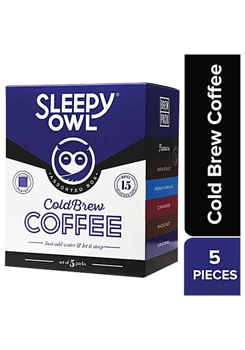 Sleepy Owl Cold Brew Coffee - Assorted, 250 G (5 Bags X 50 G Each)