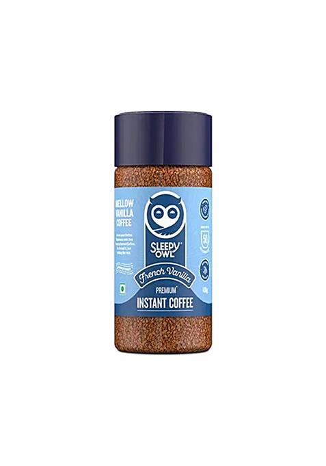 Sleepy Owl Premium Instant Coffee - French Vanilla, Freeze Dried, 100 G