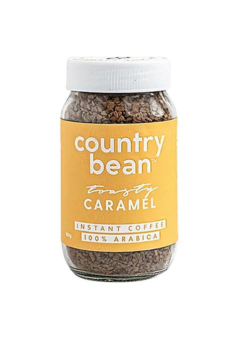 Country Bean Flavoured Instant Coffee - Caramel, Bold Flavour, 100% Arabica, 100 G