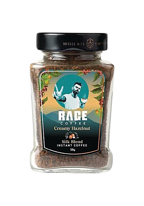 Rage Coffee Creamy Hazelnut Silk Blend Instant Coffee, 50 G