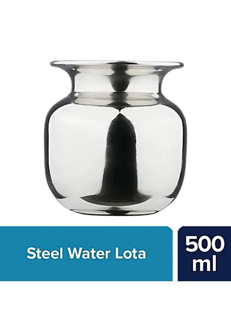 Bb Home Sangli Lota-Kalash-Water Container - Stainless Steel, Silver, 500 Ml (1 Pc)