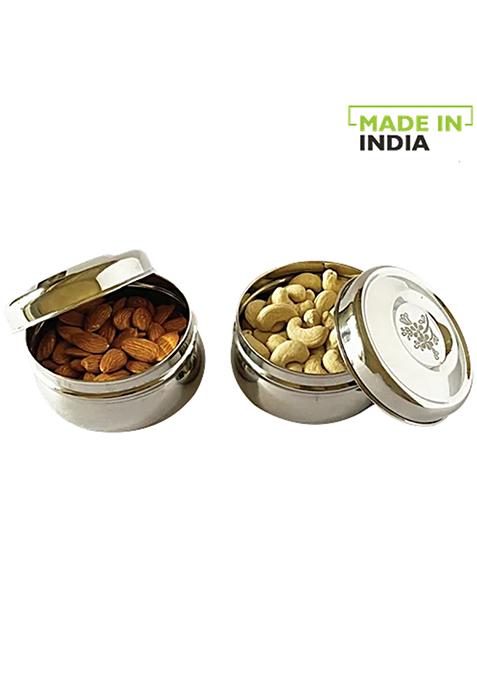 Ramson Steel Storage Container-Canister-Puri Dabba - Cosmos, 2 Pcs