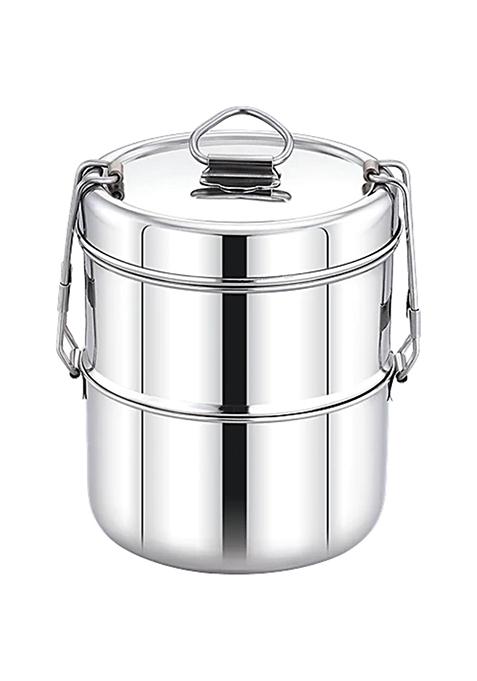 Pigeon Stainless Steel Lunch Carrier - Officer, 3 Containers, 50328, Durable, Leak-Proof, 500 Ml