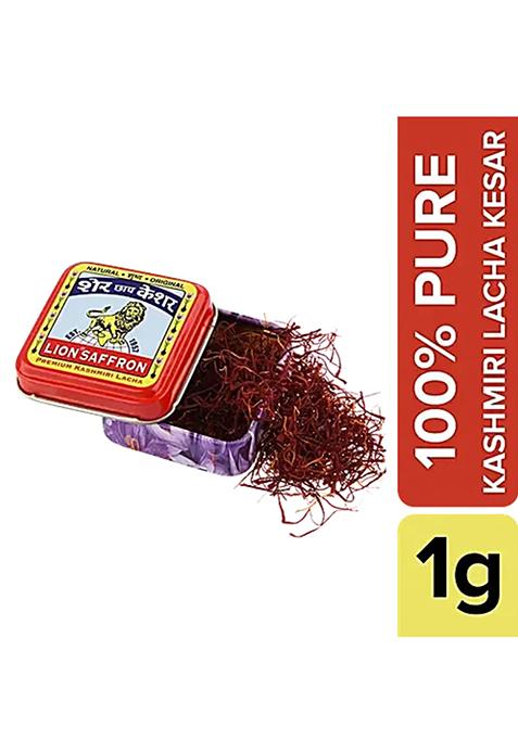 Lion Saffron Pure Kashmiri Lacha Kesar Certified Grade A Improves Health 1 G