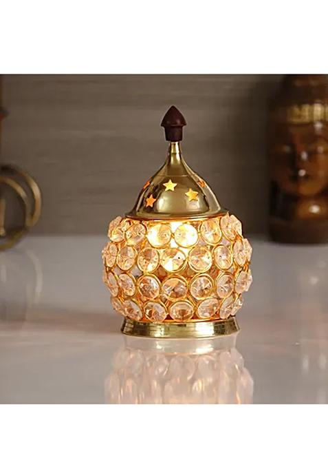 Ecraftindia Crystal Brass Akhand Diya 1 Pc