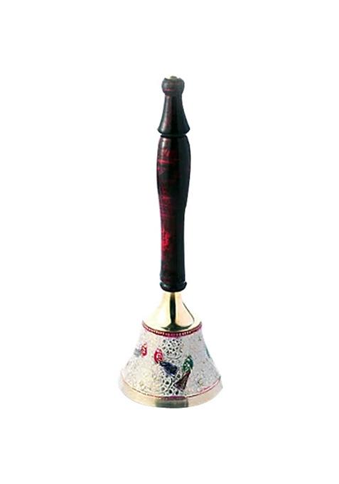 Frestol Mandir Bell With Wooden Stand White 1 Pc