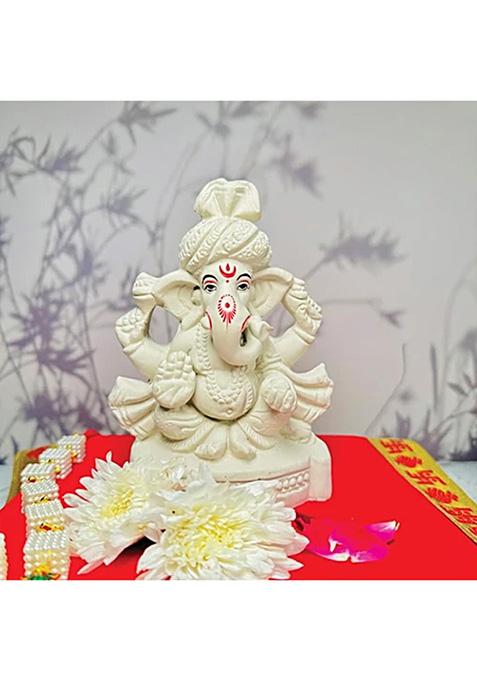 Mangal Bhavan Plain Ganesha Idol 6 Inch 1 Pc