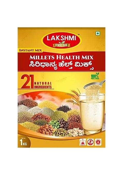 Lakshmi Fresh Millets Health Instant Mix 21 Natural Ingredients, Rich In Vitamins, Fibre, Boosts Immunity 1 Kg Box