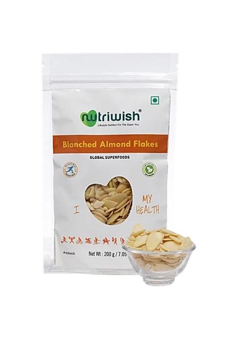 Nutriwish Blanched Almond Flakes 200 g