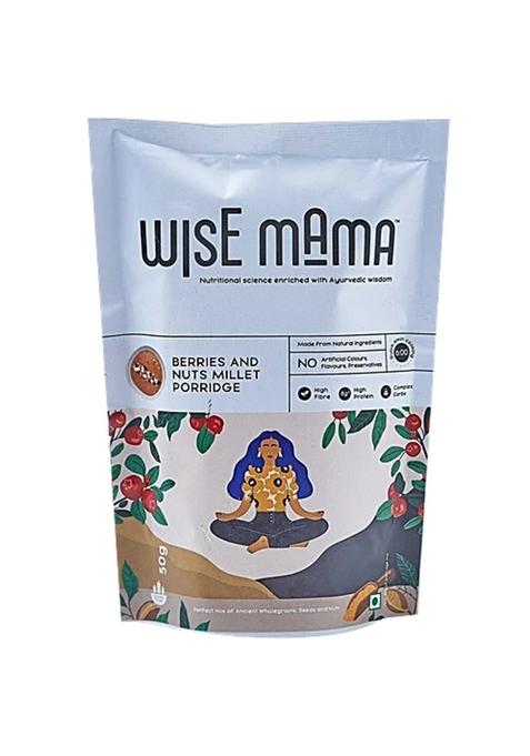 Wise Mama Berries And Nuts Millet Porridge High Fibre And Protein, Complex Carbs, Natural Ingredients 50 g Pouch