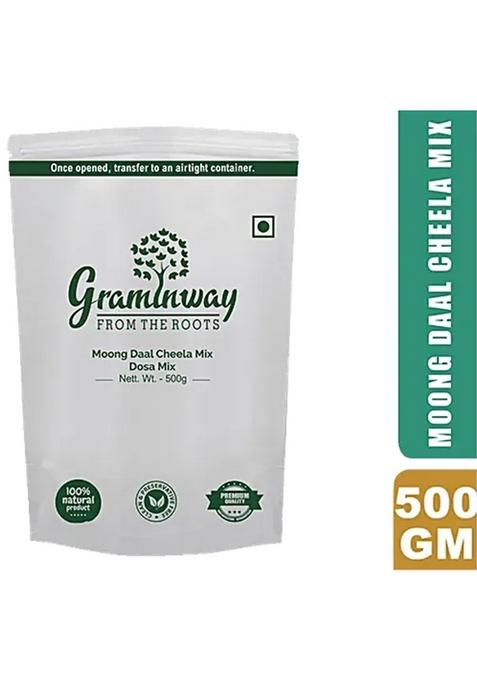 Graminway Moong Daal Cheela Mix Spices Blended, Authentic Taste, For Cheela, Chapatis , Parantha 500 g