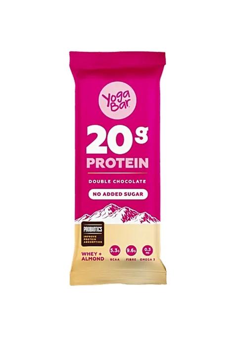 Yoga Bar 20G Protein Bar Double Chocolate, No Added Sugar, Loaded With Fibre 70 g