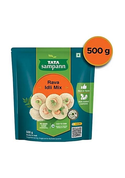 Tata Sampann Rava Idli Mix Ready To Cook, With Added Cashews 500 g Pouch