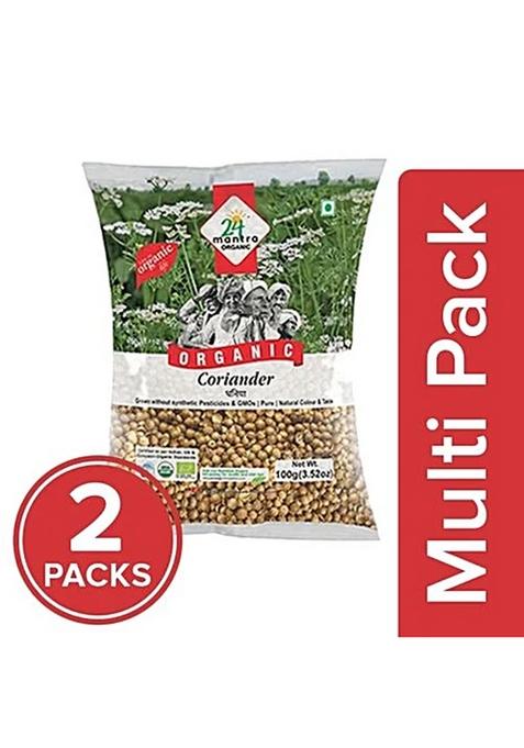 24 Mantra Organic Seeds Coriander 2X100 g