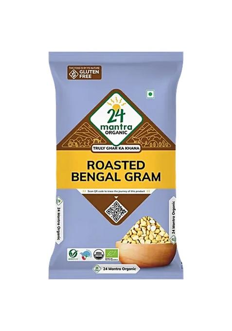 24 Mantra Organic Roasted Chana Dalbengal Gram 500 g Pouch