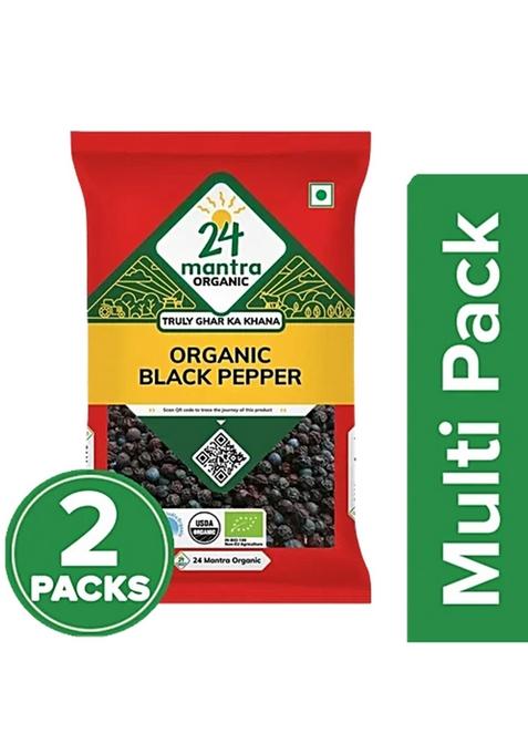 24 Mantra Organic Black Pepper Whole 2X100 g