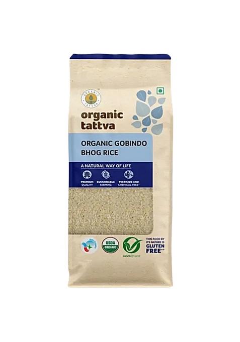 Organic Tattva Organic Gobindo Bhog Rice Sticky Vegan Gluten Free No Additives 1 Kg Pouch