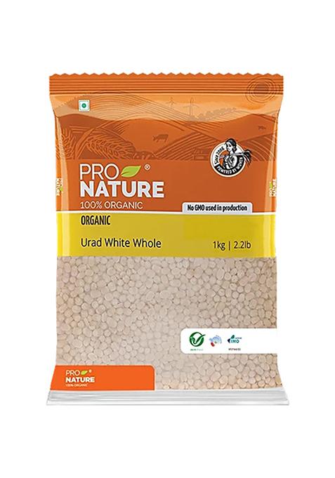 Pro Nature Organic Urad White Whole 1 Kg Pouch