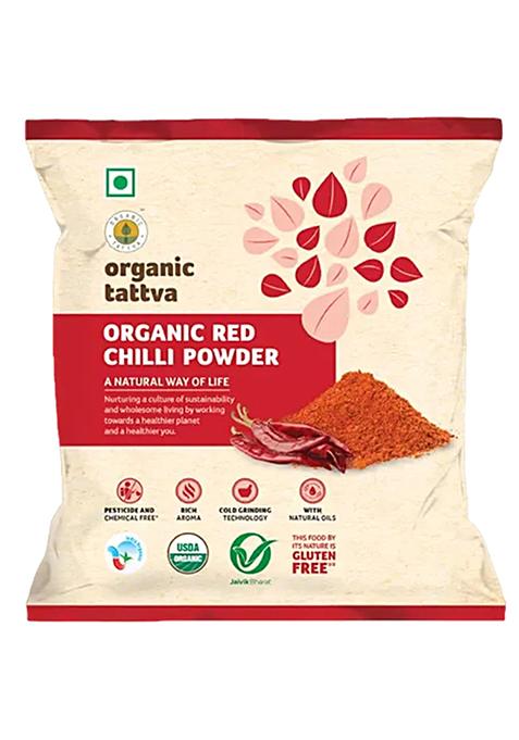 Organic Tattva Organic Powder Red Chilly 100 g Pouch