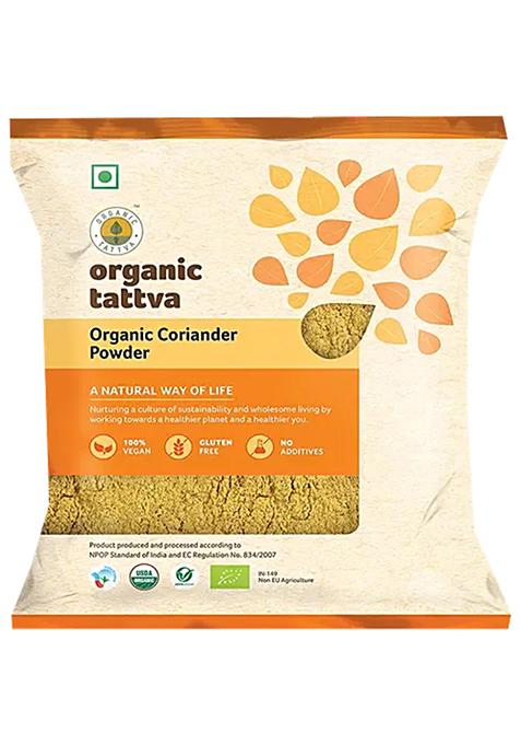 Organic Tattva Organic Coriander Powder Fresh Vegan Gluten Free No Additives 200 g Pouch