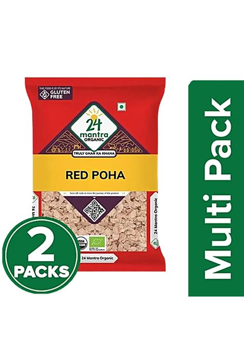 24 Mantra Organic Red Poha 2X500 g