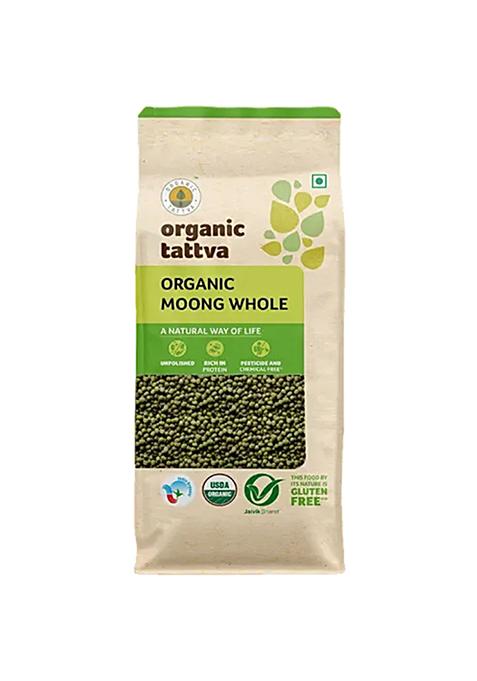 Organic Tattva Organic Moong Sabutwhole 500 g Pouch
