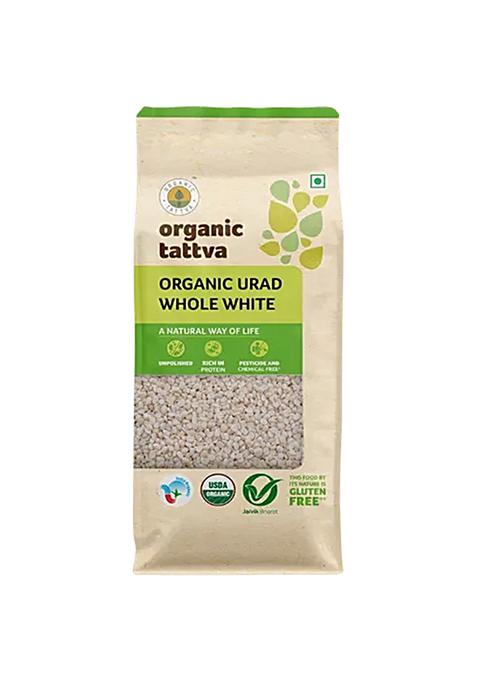 Organic Tattva Urad Dal Whole White 1 Kg Pouch