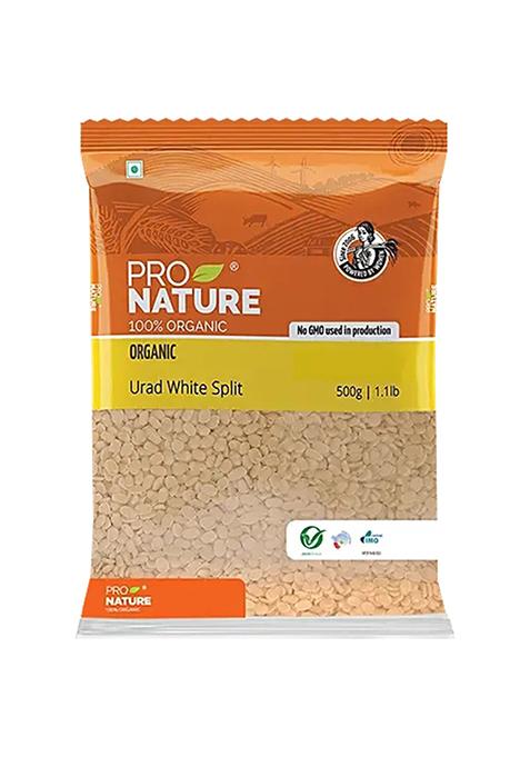 Pro Nature Organic Urad White Split 500 g Pouch