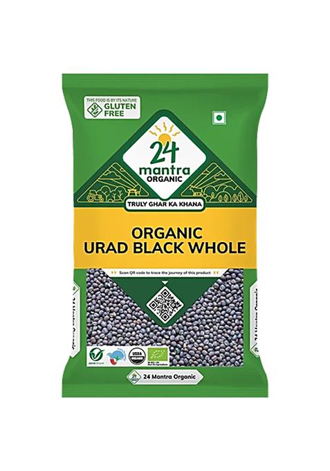 24 Mantra Organic Urad Black Whole 500 g Pouch