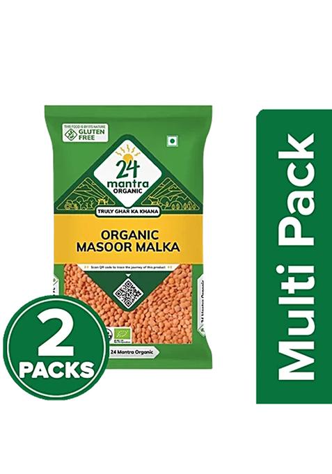 24 Mantra Organic Masoor Malka 2X500 g