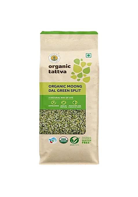 Organic Tattva Organic Moong Dal Green Split 500 g Pouch