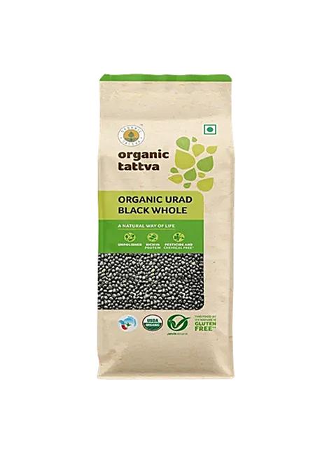 Organic Tattva Organic Urad Whole 500 g Pouch