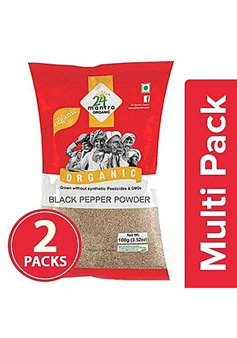 24 Mantra Organic Powder Black Pepper 2X100 g