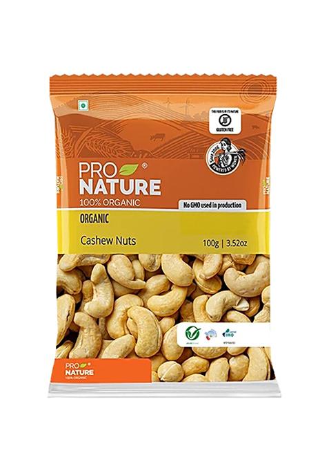 Pro Nature Organic Cashew Nuts 100 g Pouch