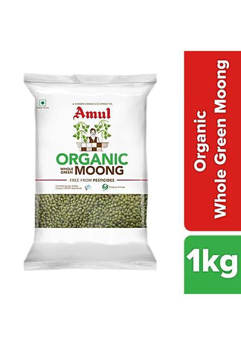 Amul Organic Whole Green Moong Dal 1 Kg