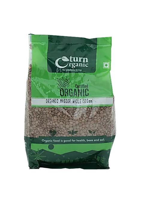 Turn Organic Masoor Whole 500 g Pouch