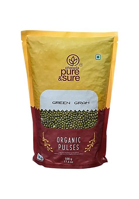 Phalada Pure Sure Organic Green Gram 500 g Pouch